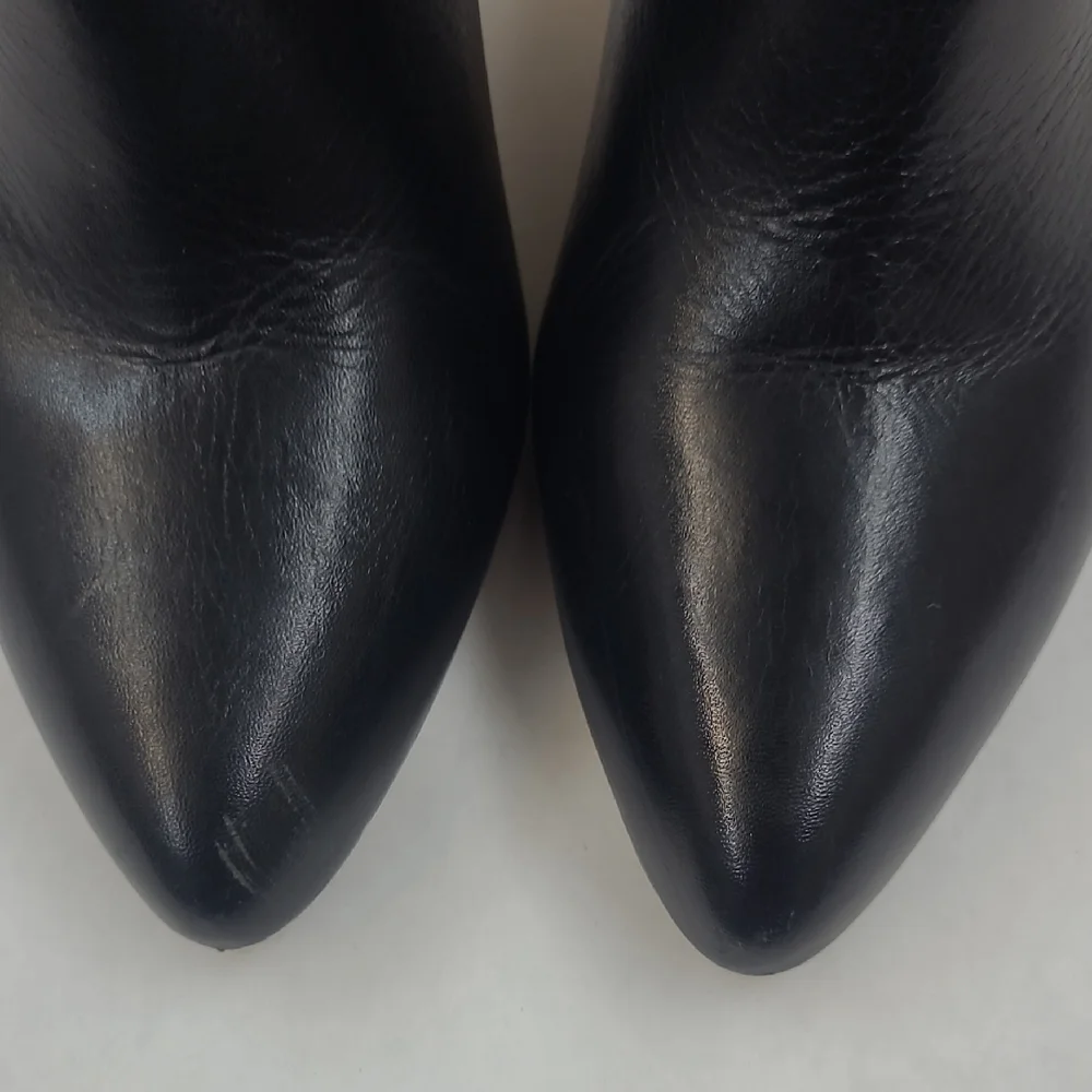 Coach Black Leather Pointed Toe Boots Size 7.5 - Picture 4 of 11